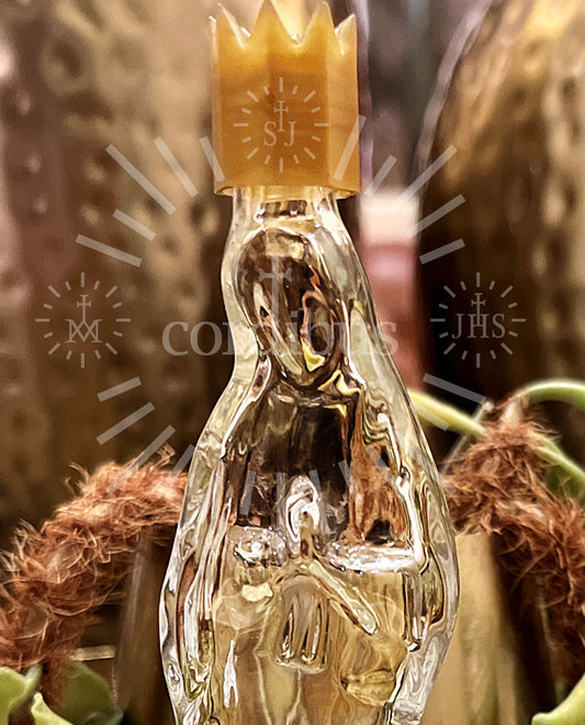 Botella de cristal Virgen de Guadalupe