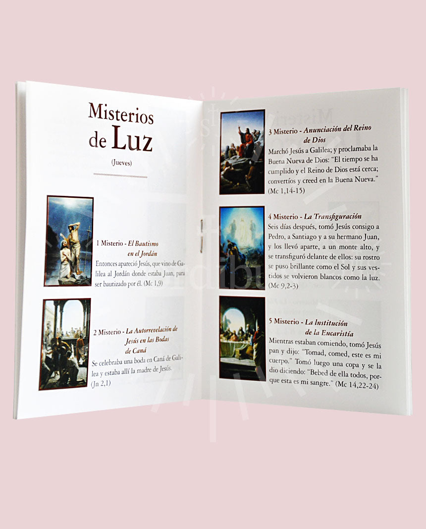 Contemplación de los misterios del Rosario (Libro, folleto y rosario)