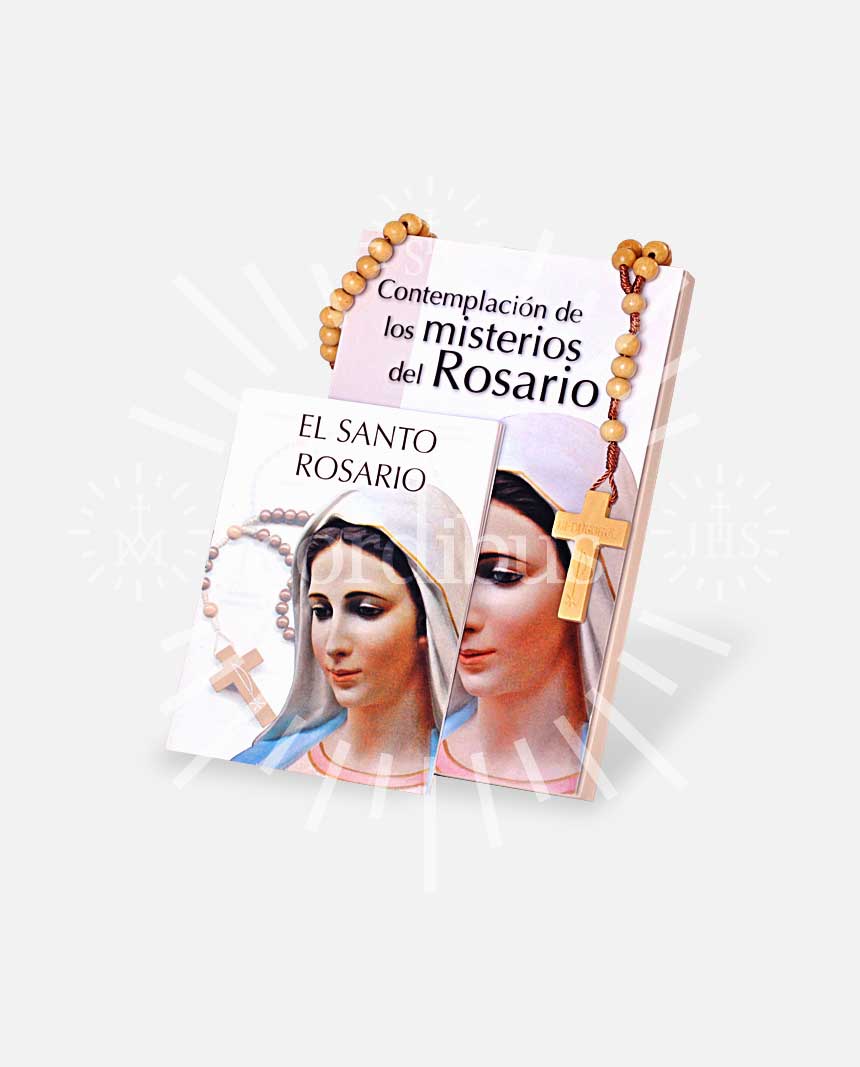 Contemplación de los misterios del Rosario (Libro, folleto y rosario)