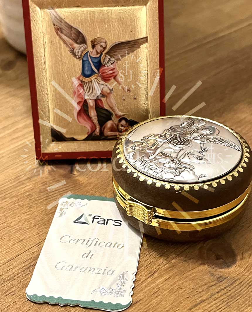 Estuche "San Miguel Arcángel café"