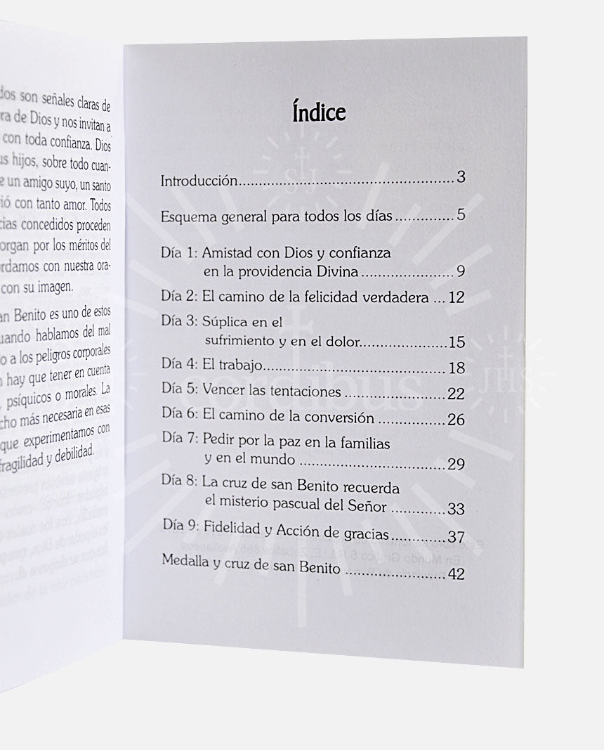 "Novena a San Benito.  Historia, Oraciones, medalla y Cruz"