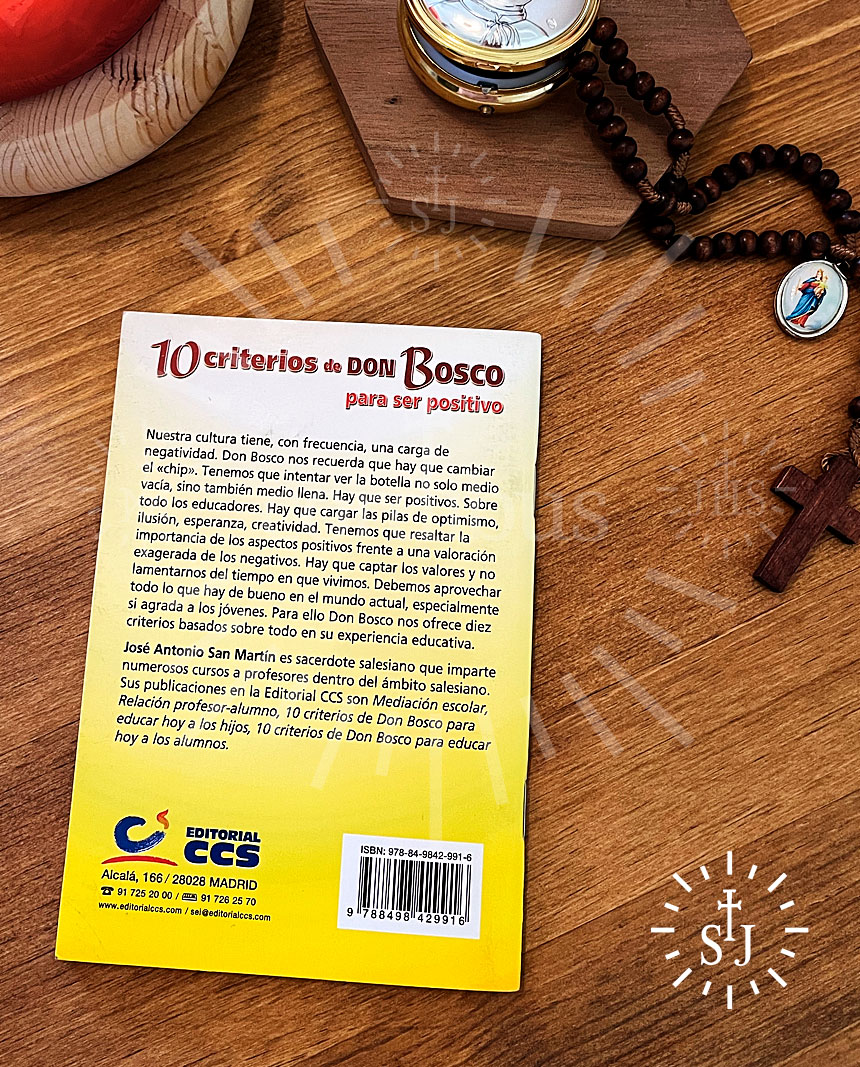 10 criterios de Don Bosco para ser positivos - Contraportada